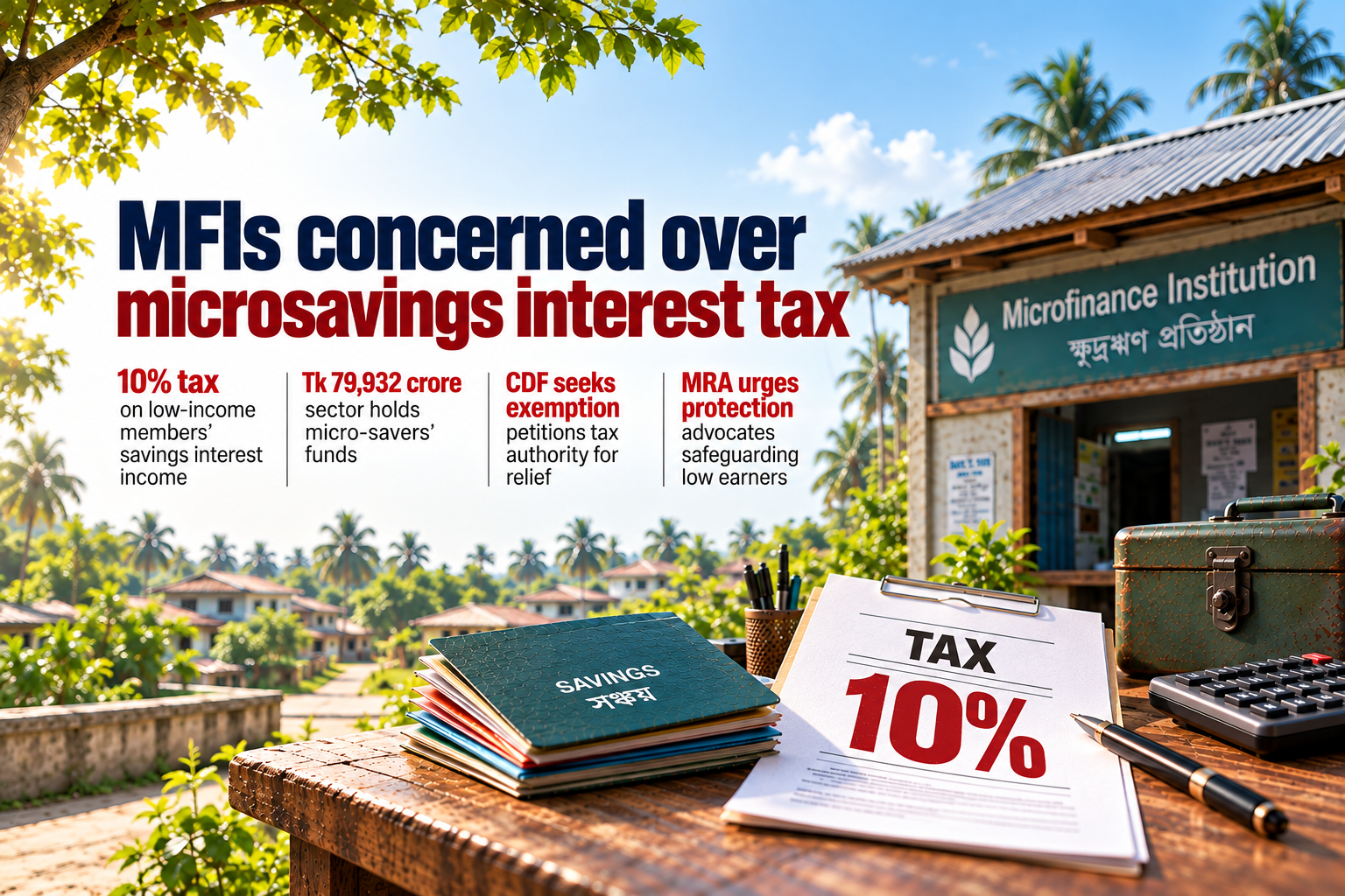 Tax on microsavings interest worries MFIs